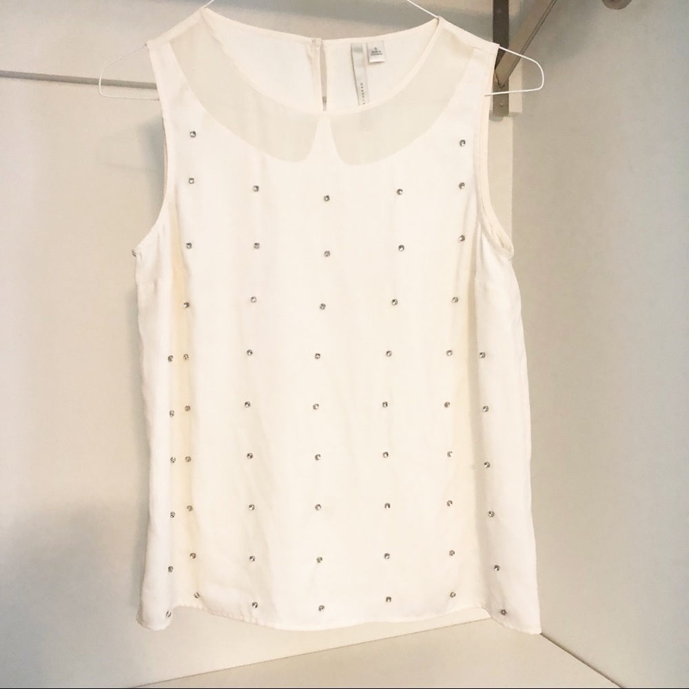 Lauren Conrad Cream Sheer Blouse